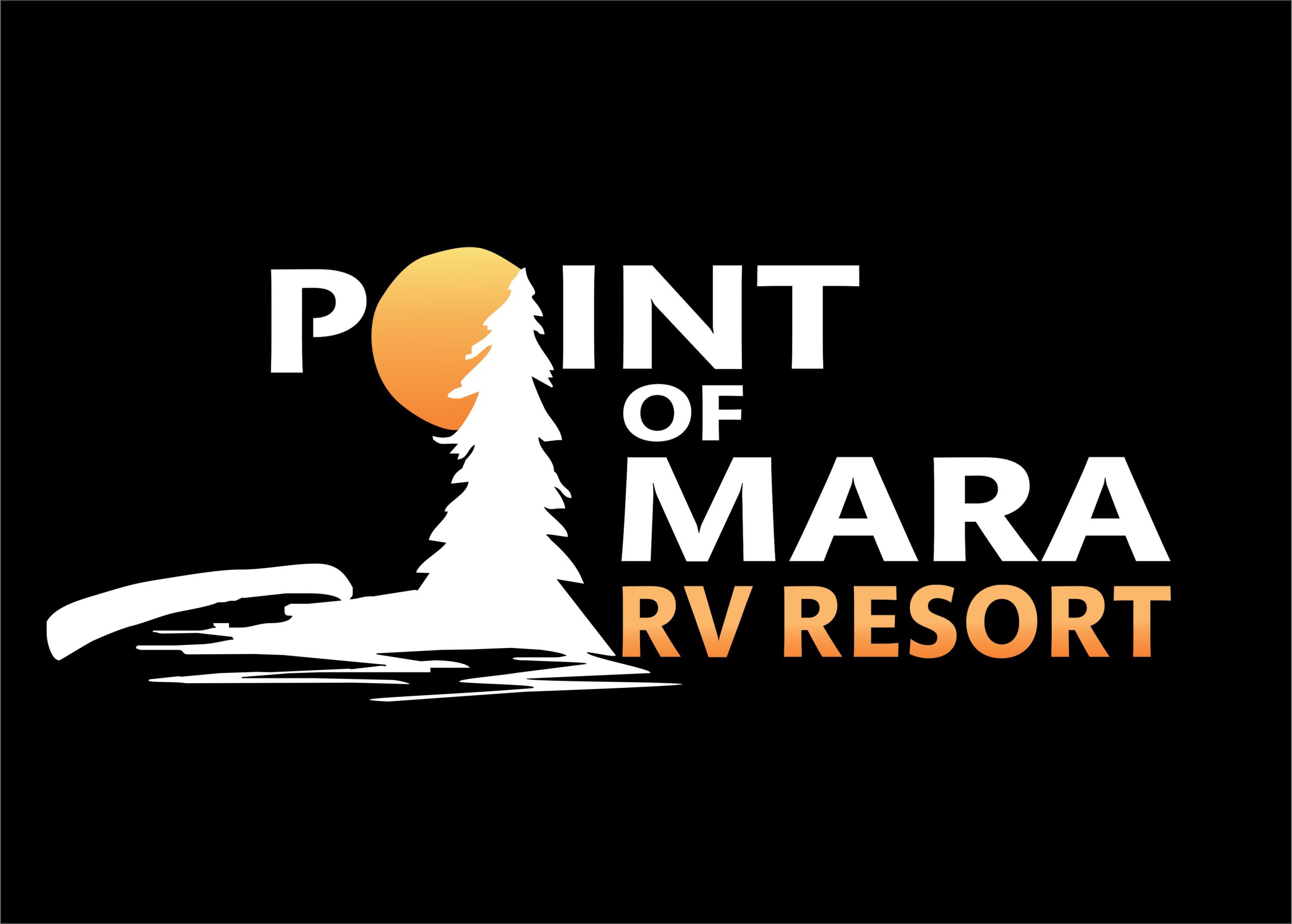 pom logo black background