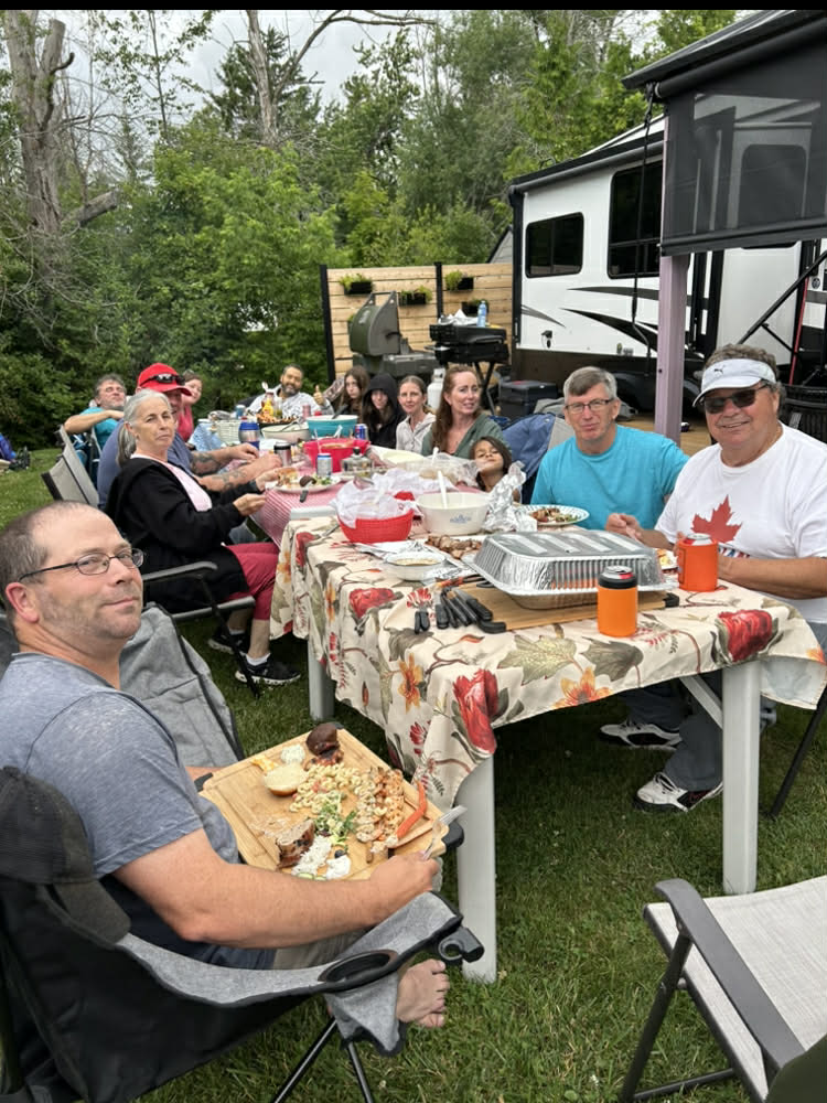 campers having a bbq